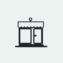 Shop vector icon illustration sign