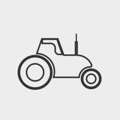 Tractor vector icon illustration sign
