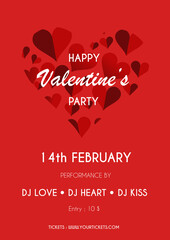 Valentine's day party poster design 