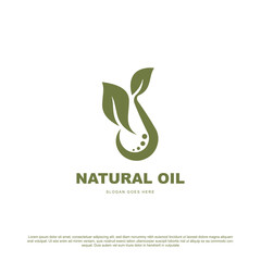 Creative natural oil logo design.