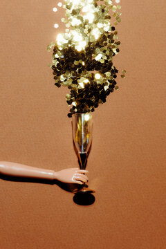 A glass of champagne