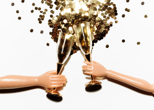 Glasses of champagne