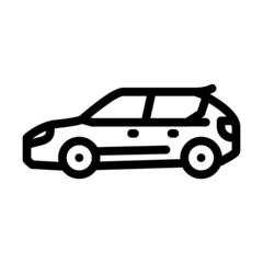 cuv crossover line icon vector. cuv crossover sign. isolated contour symbol black illustration