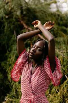 Beautiful Model Poses in Woods