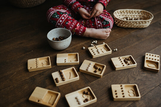Anonymous Toddler with educational toy indoors