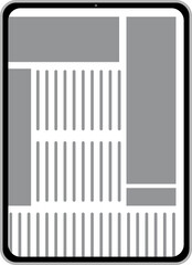 タブレットの画面に新聞電子版