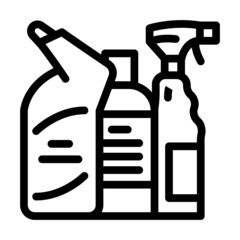 household chemical goods line icon vector. household chemical goods sign. isolated contour symbol black illustration