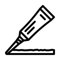 glue chemical liquid line icon vector. glue chemical liquid sign. isolated contour symbol black illustration