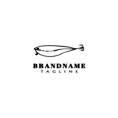 fishing lure logo cartoon design template icon black isolated vector