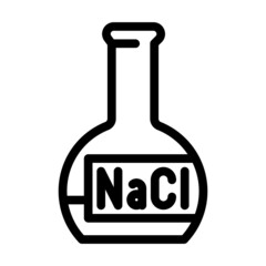 basic inorganics line icon vector. basic inorganics sign. isolated contour symbol black illustration