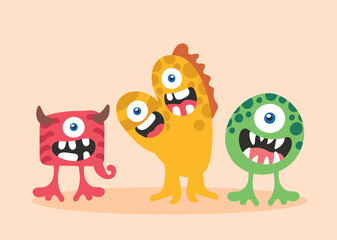 Colourful monsters set