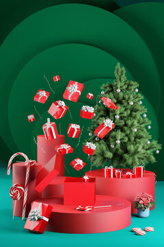 Christmas gifts coming out of box