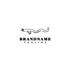 fishing lure logo cartoon design template icon black isolated vector