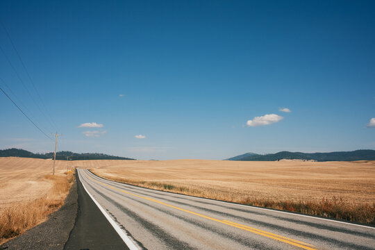 Highway in the prairie