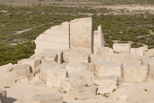 a marble mine landscape