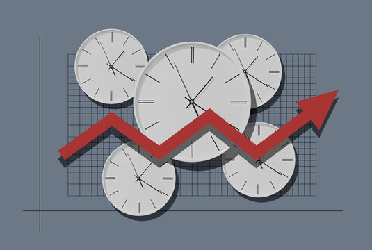 Growth Chart And Group of a Clocks