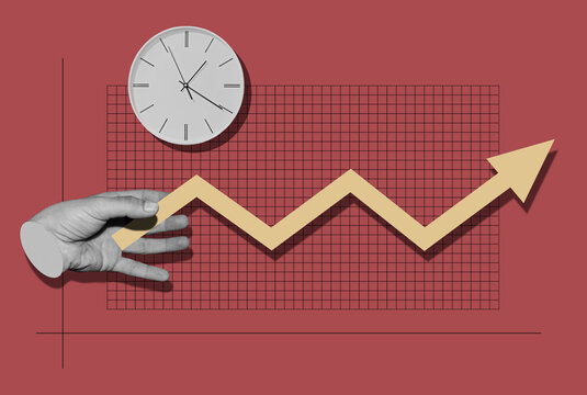 Hand holding  growth chart - Powered by Adobe