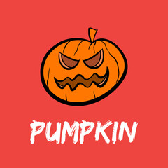 Jack-o-lantern man Illustration For Halloween