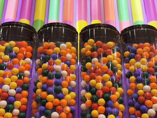 candy bubble gum jars