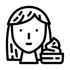 cream cosmetology treatment line icon vector. cream cosmetology treatment sign. isolated contour symbol black illustration