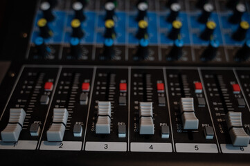 sound check for concert, mixer control, music engineer, backstage