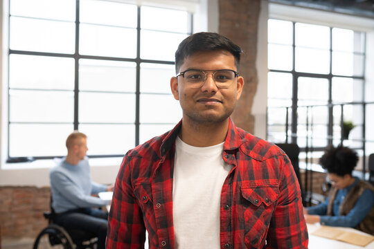 Portrait Of Indian Man At Co Working