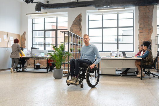 Man With Disability At Office
