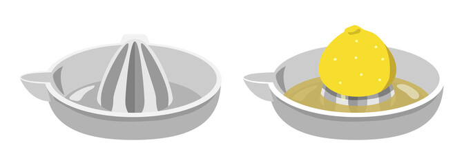 レモンと絞り器のセット