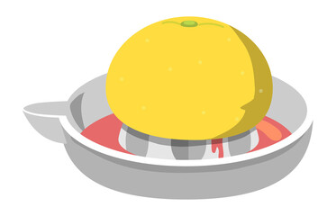 グレープフルーツと絞り器