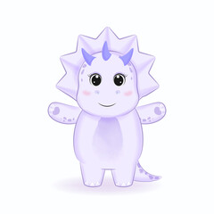 Cute Little Dinosaur cartoon illustration
