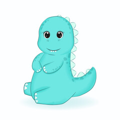 Cute Little Dinosaur cartoon illustration