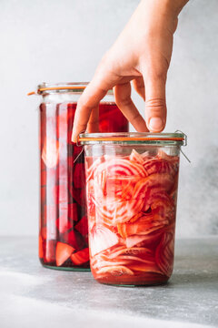 Beetroot in a jar