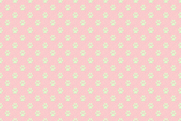 light green cream animal footprints wallpaper doodle background, cute seamless pattern, light pink cream background