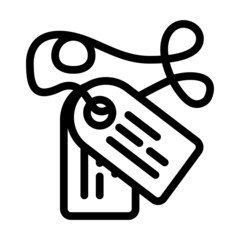 soldier tags line icon vector. soldier tags sign. isolated contour symbol black illustration