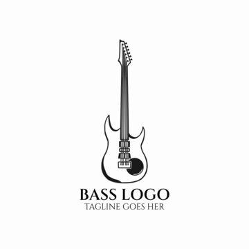bass guitar logo vector, bass icon, musical instrument illustration Stock  Vector | Adobe Stock