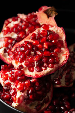 Fresh pomegranate closeup