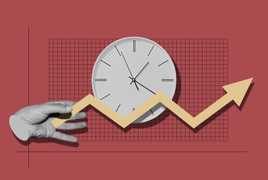 Hand Holding Growth Yellow Chart