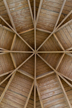 Gazebo Wooden Roof Framing Structure Abstract 