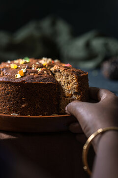 Homemade rum cake