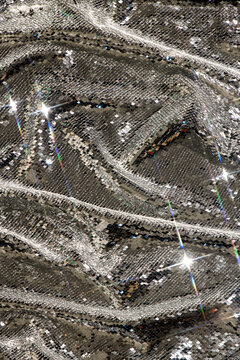 Shiny silver sequin background
