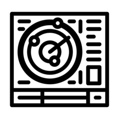 Fototapeta premium radar technology line icon vector. radar technology sign. isolated contour symbol black illustration