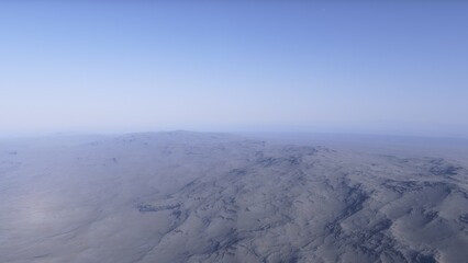 distant alien planet desert landscape environment 3d render