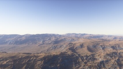 distant alien planet desert landscape environment 3d render