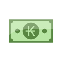Lao kip currency symbol banknote icon.