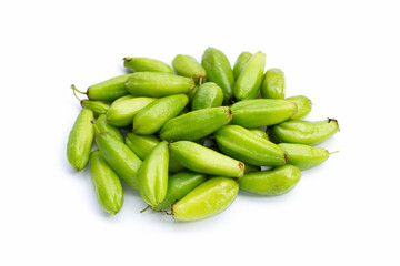 Bilimbi fruit on white background.