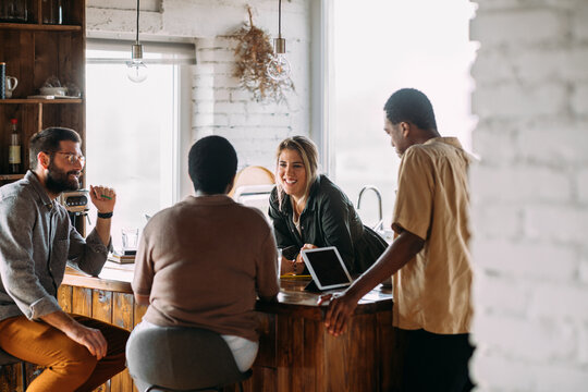 Colleagues Working on Project 