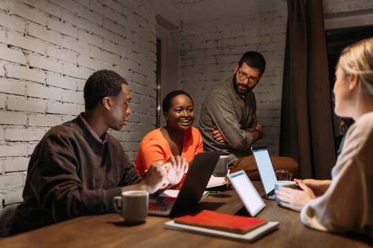 Colleagues Working on Project 