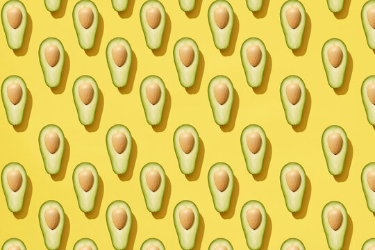 Pattern of ripe delicious avocado