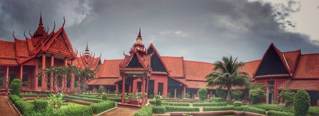 Panorama view of the National Museum of Cambodia in Phnom Penh