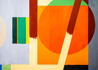 One of a series of geometric abstract paintings.